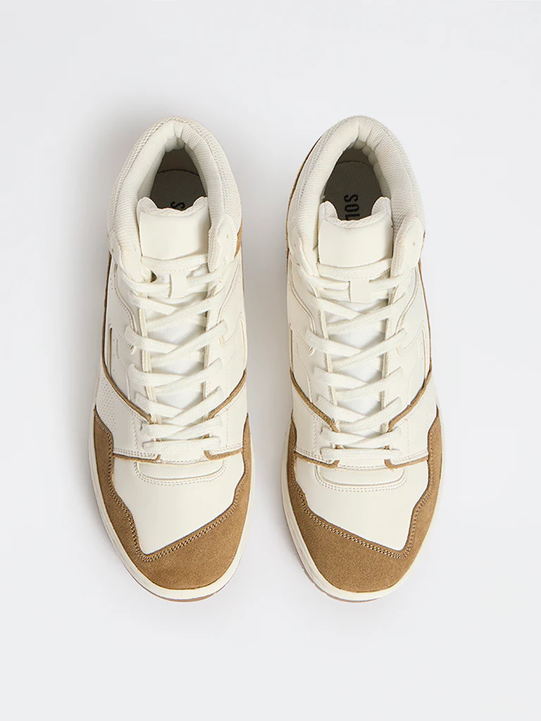 SOLEPLAY Taupe High-Top Suede Sneakers - Image 2