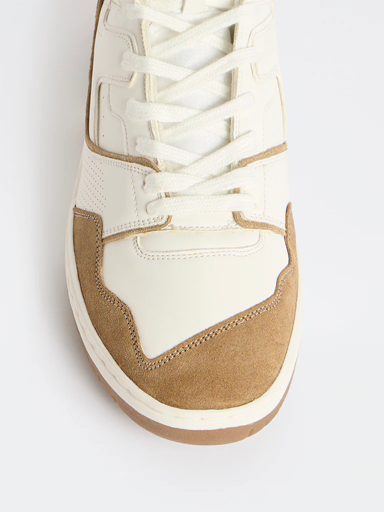SOLEPLAY Taupe High-Top Suede Sneakers - Image 3