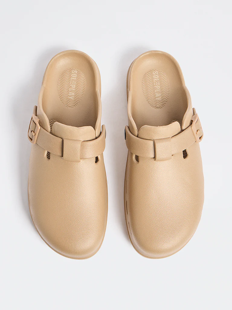 SOLEPLAY Taupe Perforated Clogs - Image 3