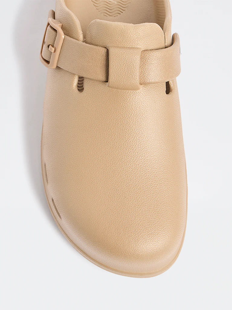 SOLEPLAY Taupe Perforated Clogs - Image 4