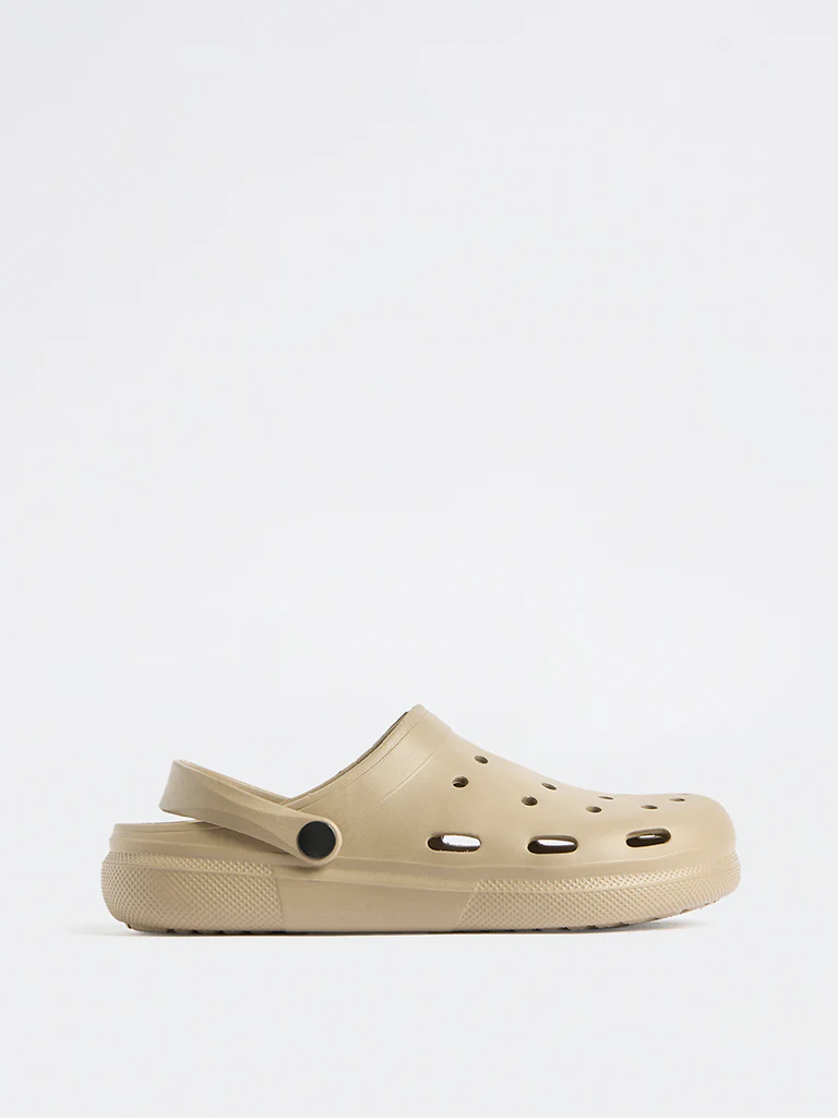 SOLEPLAY Taupe Perforated Clogs - Image 2