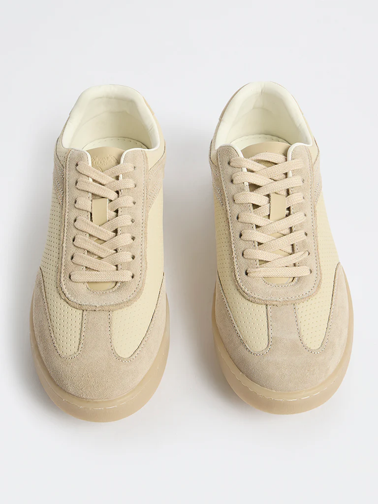 SOLEPLAY Taupe Perforated Sneakers - Image 3
