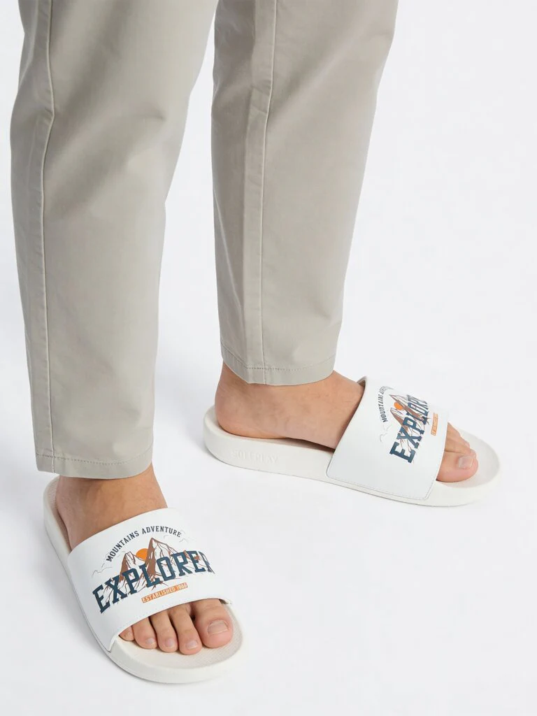 SOLEPLAY White Graphic Design Pool Slides