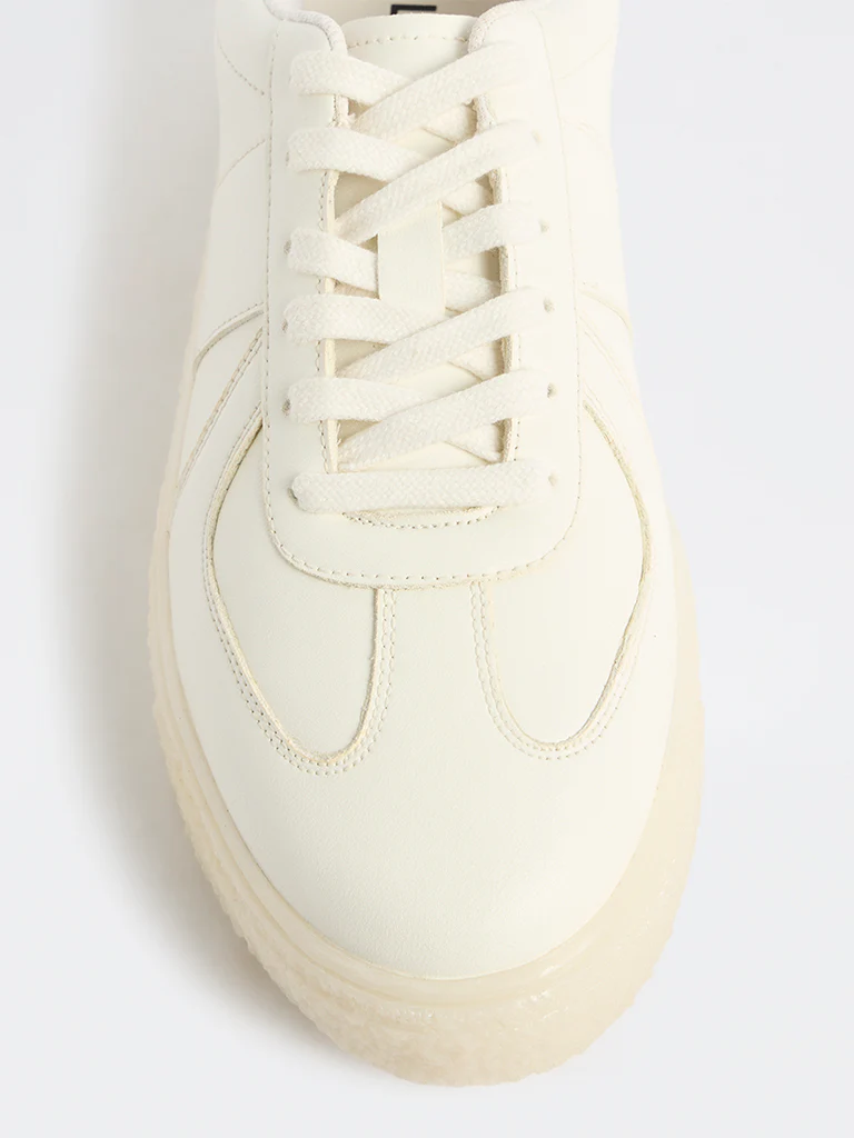 SOLEPLAY White Lace-Up Sneakers - Image 4