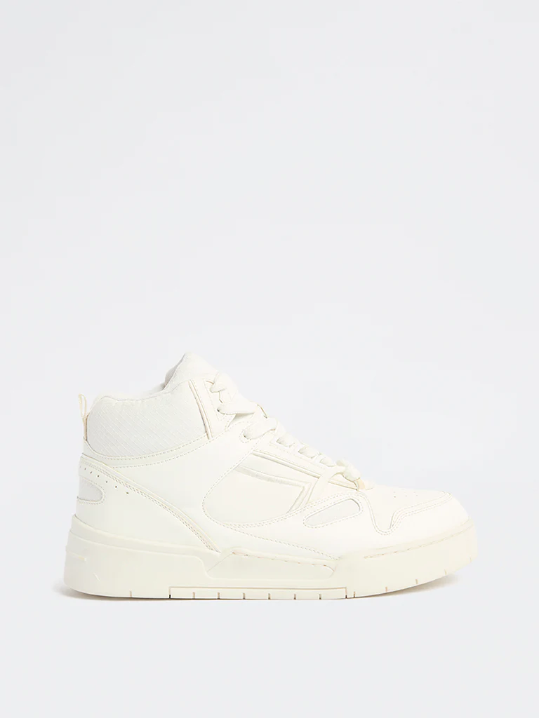 SOLEPLAY White Perforated High-Top Sneakers - Image 2