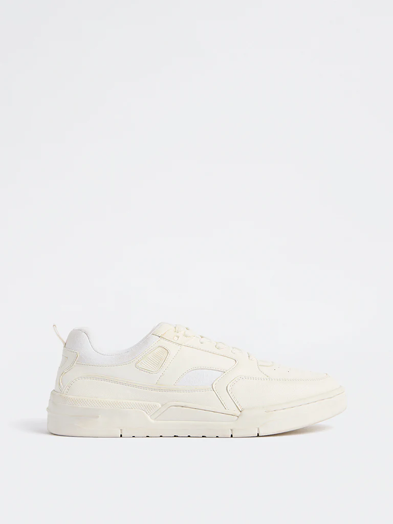 SOLEPLAY White Perforated Lace-Up Sneakers - Image 2