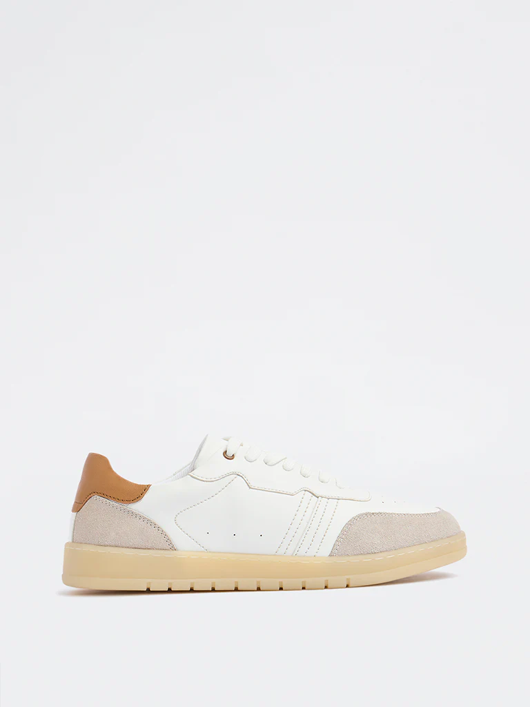 SOLEPLAY White Perforated Lace-Up Sneakers - Image 2