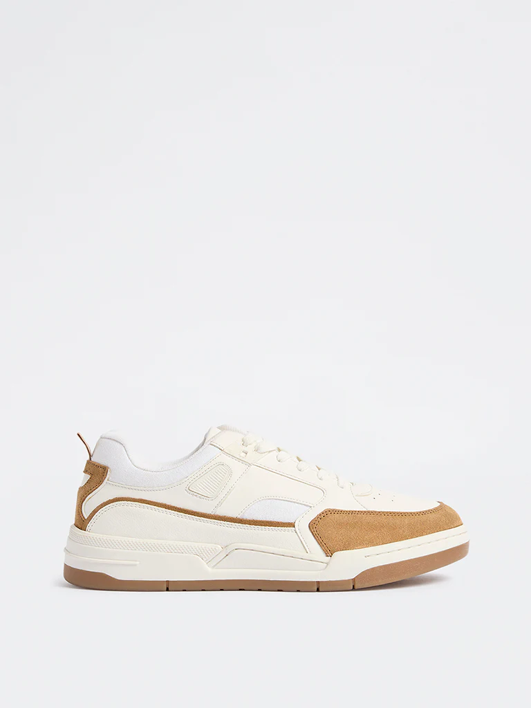 SOLEPLAY White Perforated Suede Sneakers