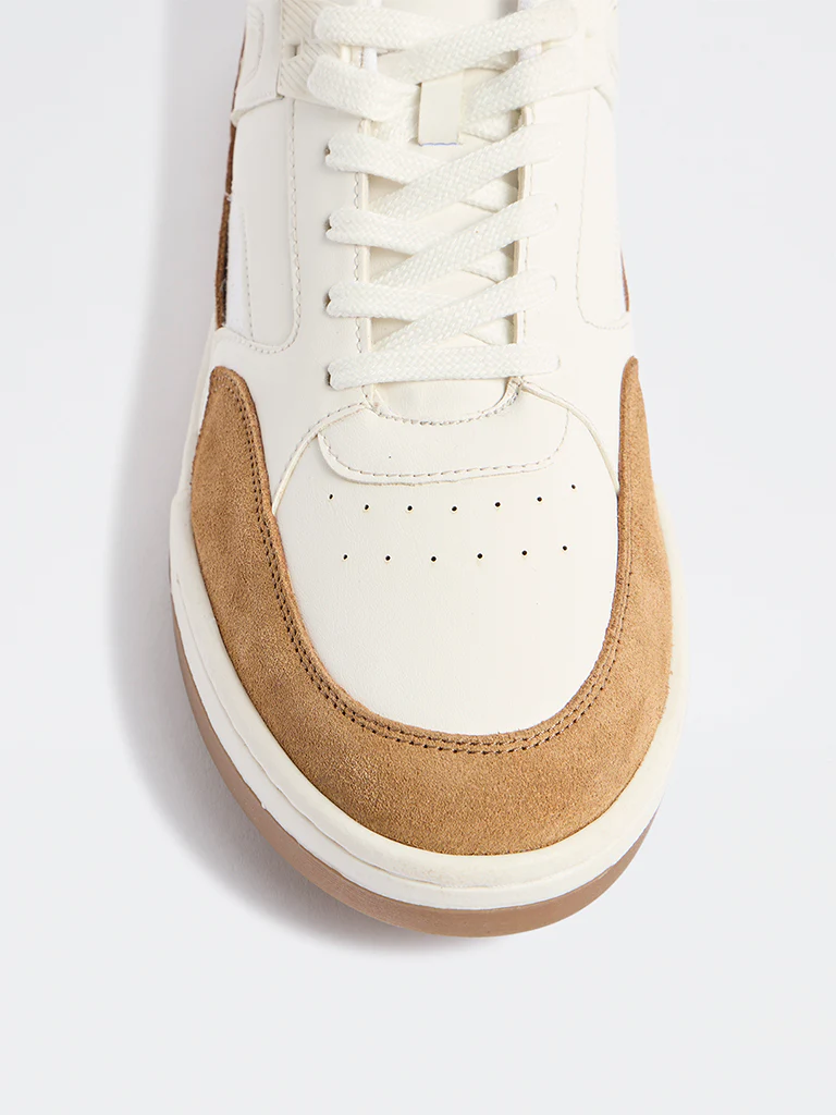 SOLEPLAY White Perforated Suede Sneakers - Image 3