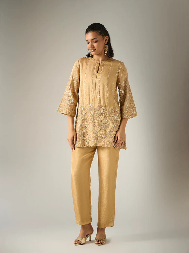 Straight-Leg Pants β Gold - Image 2