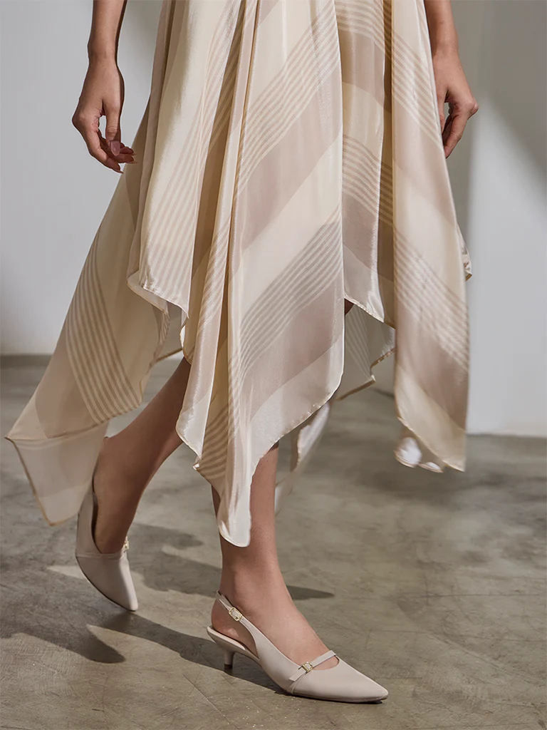 Striped Dress - Beige - Image 4