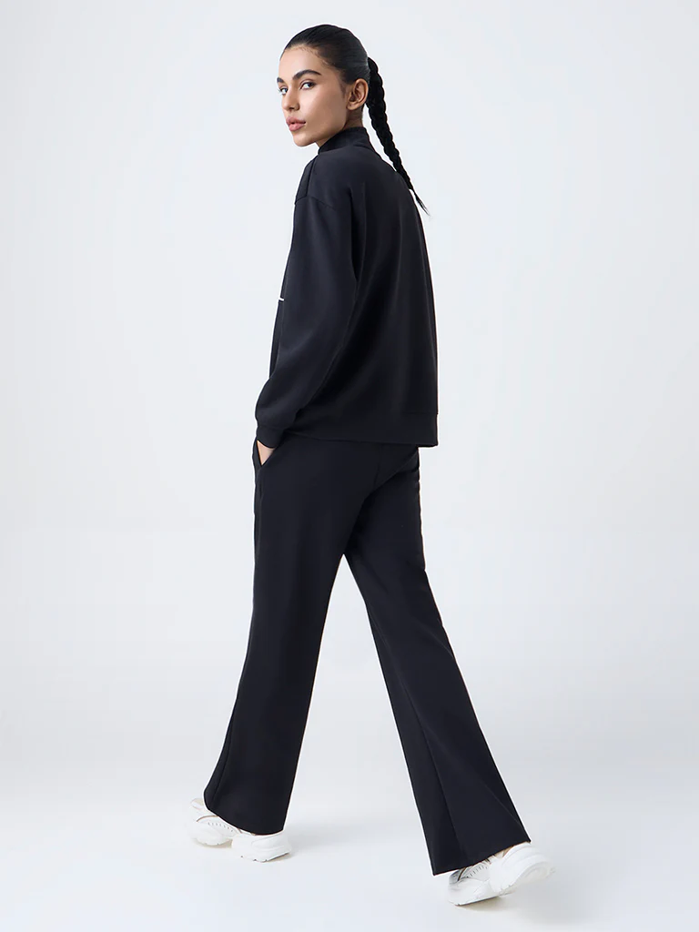 Studiofit Black High-Rise Track Pants - Image 4