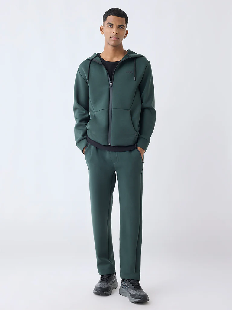Studiofit Green Relaxed-Fit Hooded Jacket - Image 3