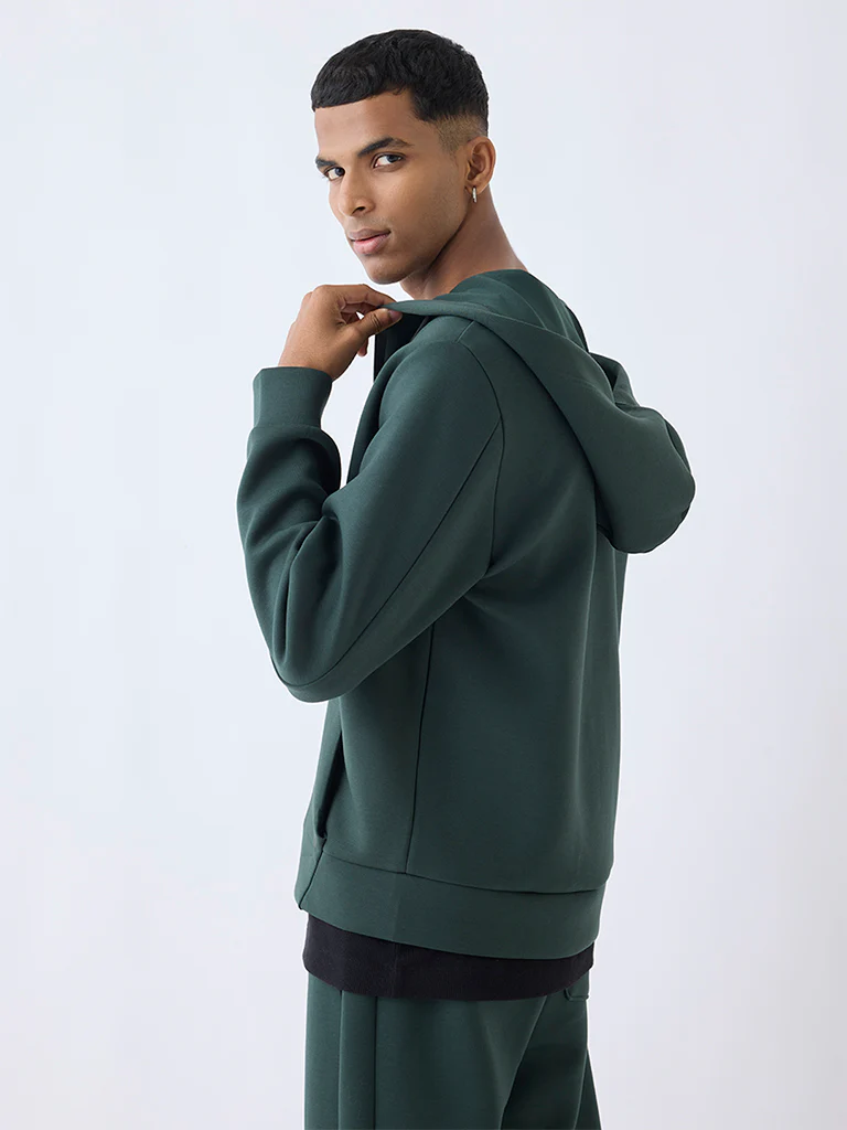 Studiofit Green Relaxed-Fit Hooded Jacket - Image 5