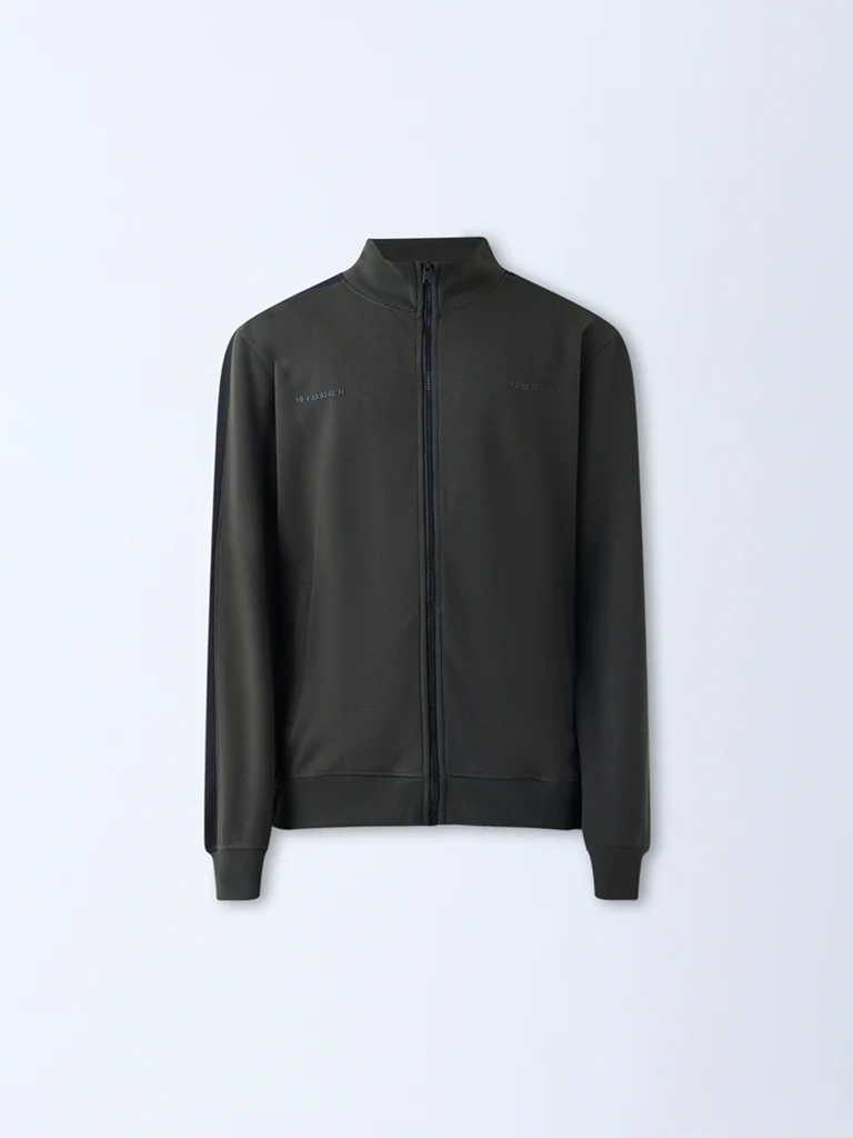 Studiofit Olive Solid Relaxed-Fit Jacket - Image 5