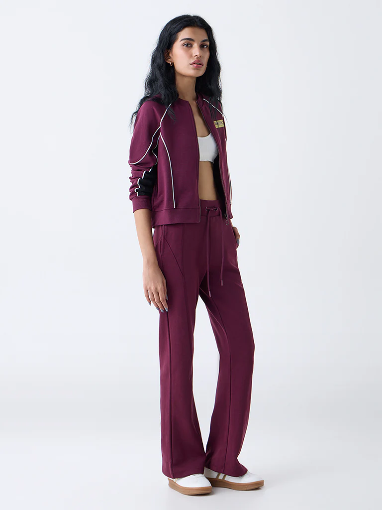Studiofit Plum Solid Jacket - Image 2