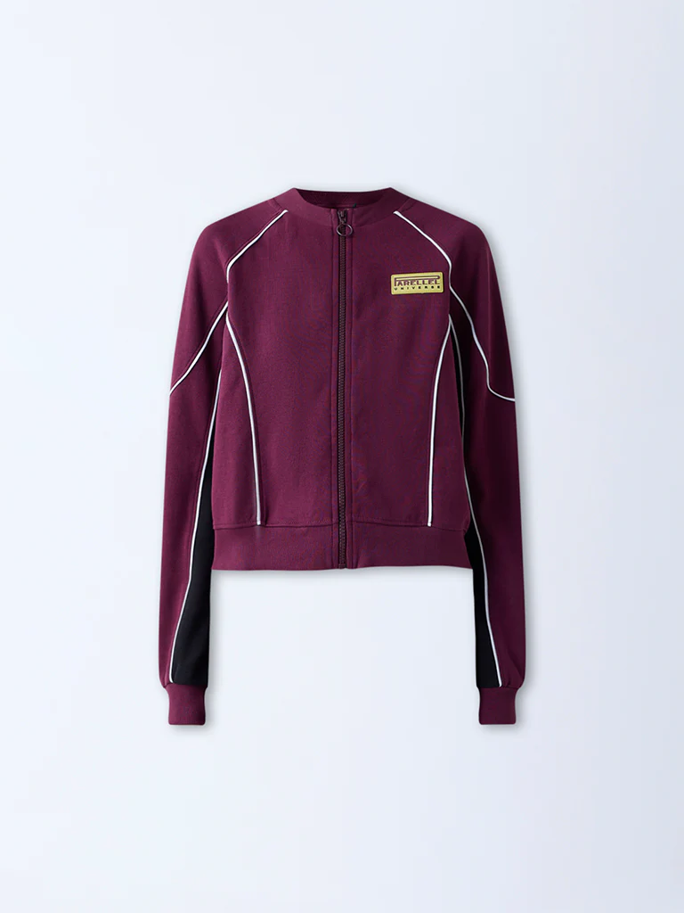Studiofit Plum Solid Jacket - Image 5