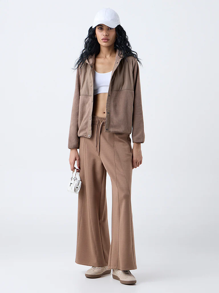 Studiofit Taupe Faux Fur Jacket - Image 2