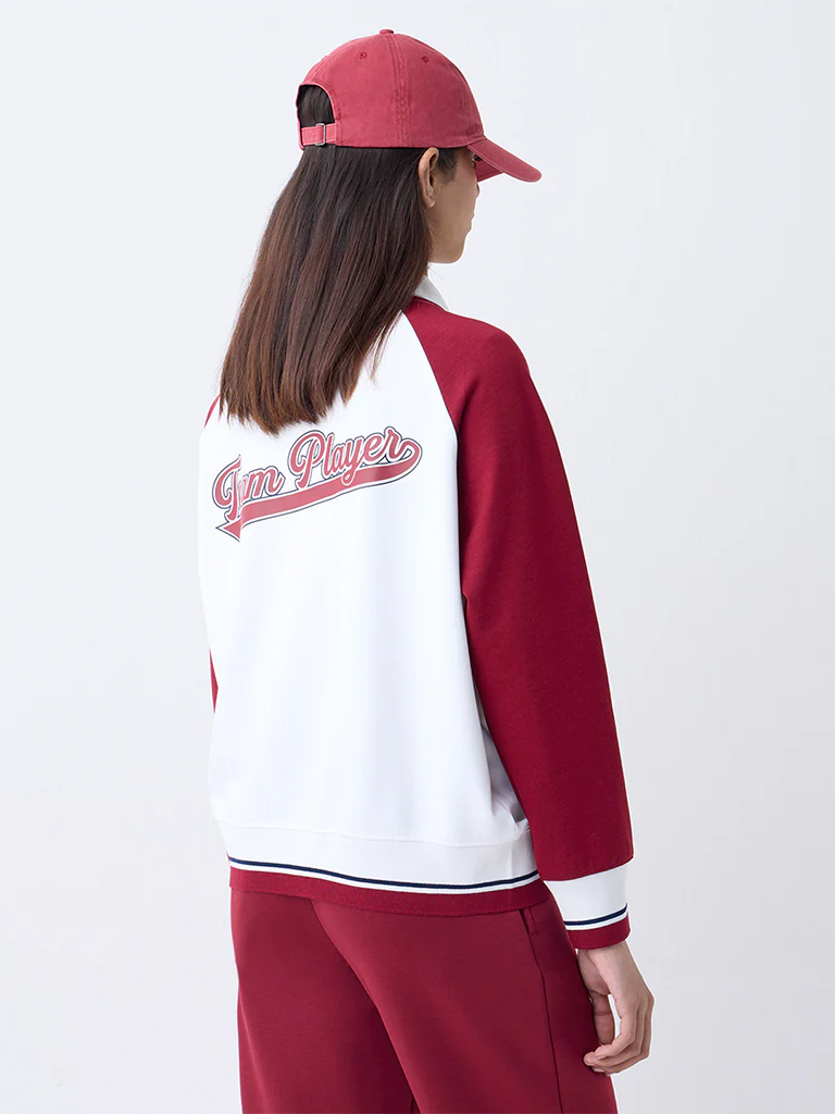 Studiofit White Colour-Blocked Jacket - Image 4