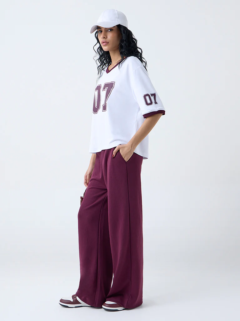 Studiofit White Numerical Printed T-Shirt - Image 2