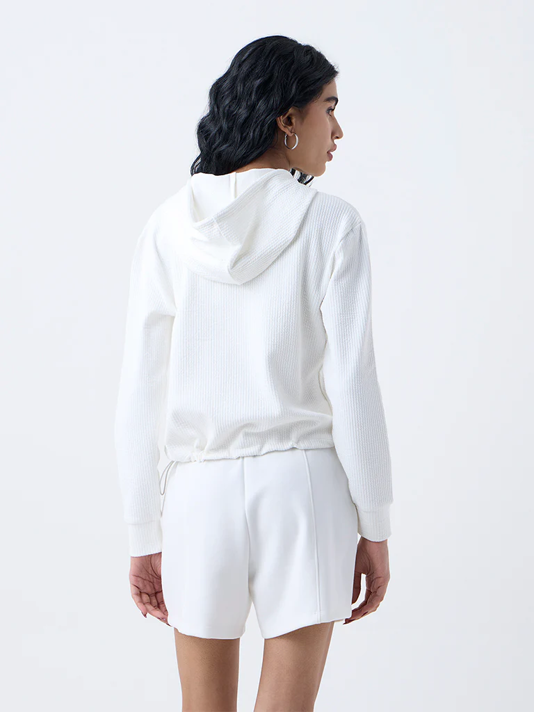 Studiofit White Textured Jacket - Image 4