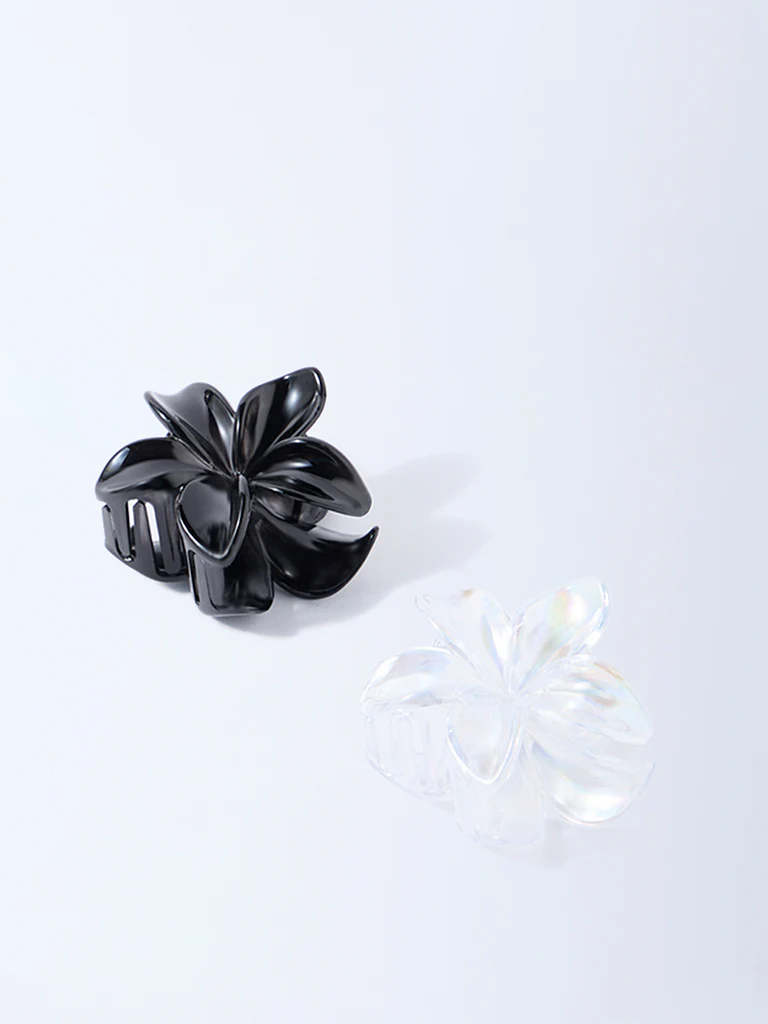 Studiowest Black and Clear Flower Clips - Pack of 2 - Image 2
