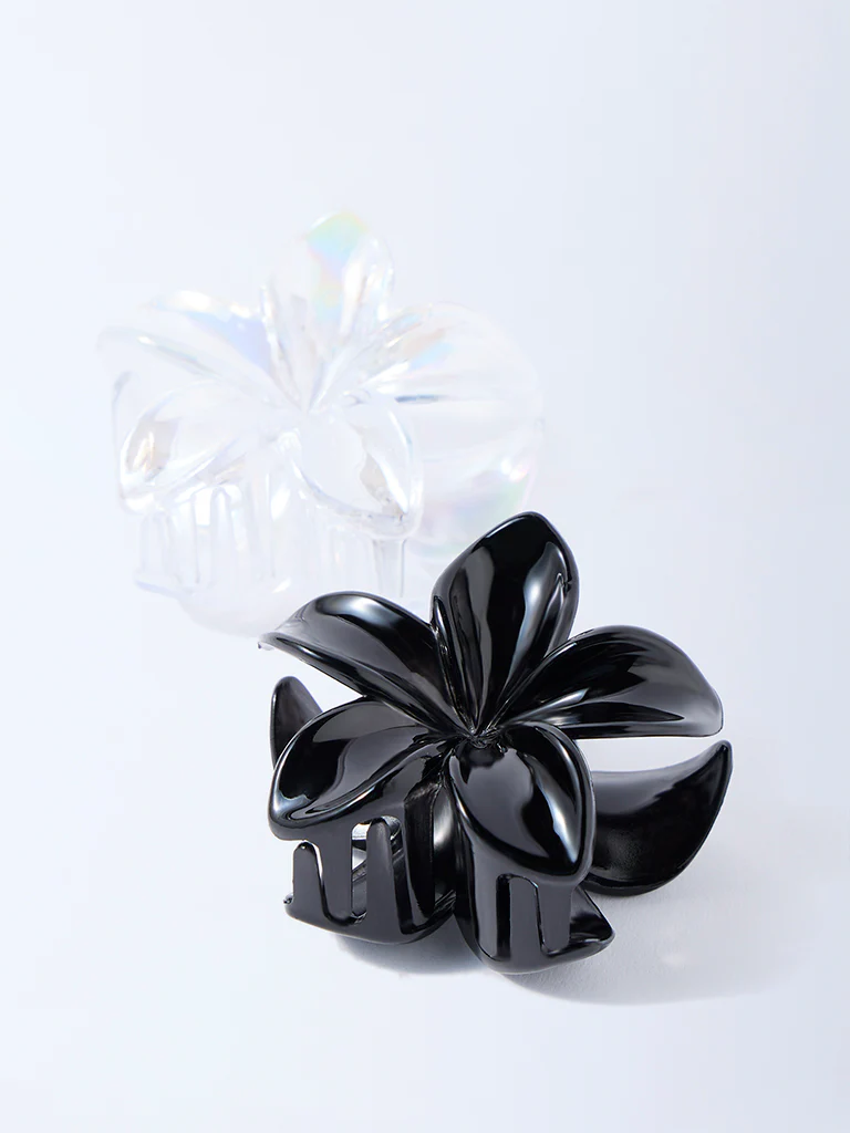 Studiowest Black and Clear Flower Clips - Pack of 2 - Image 3