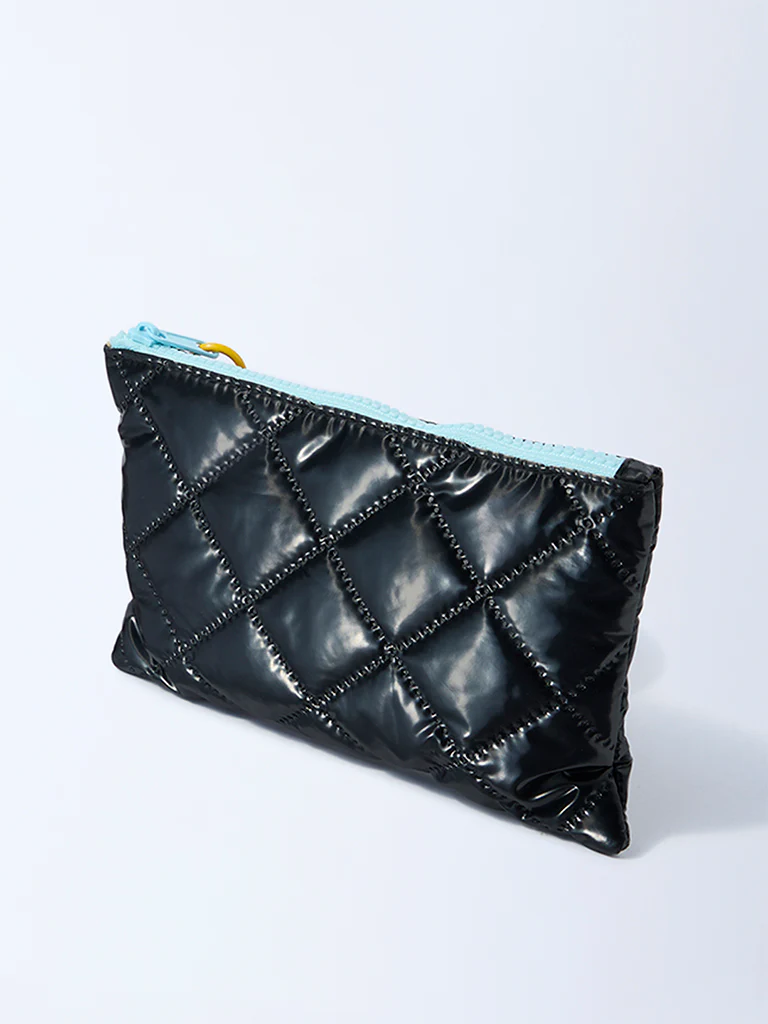 Studiowest Black Quilted Pouch with Bag Charm - Image 2