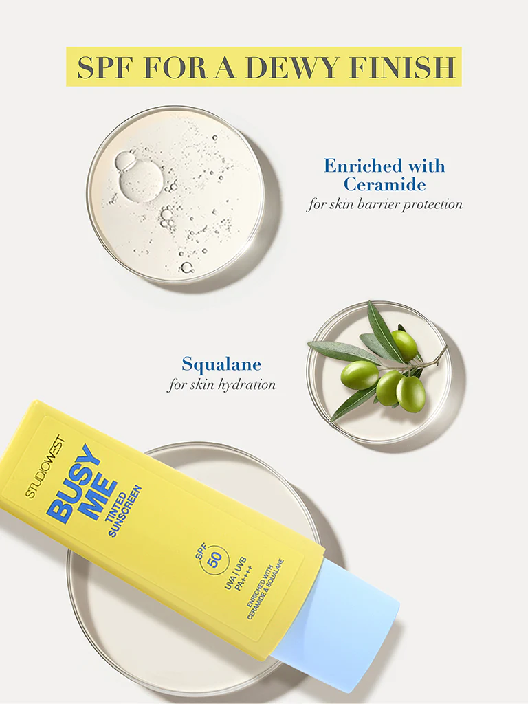 Studiowest Busy Me SPF 50 PA++++ Tinted Sunscreen - 40 gm - Image 4