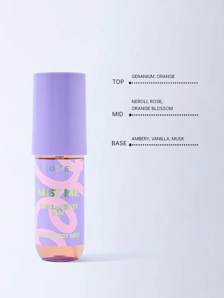 Studiowest Mist Me Vanilla Velvet Babe Hair and Body Mist - 100 ml