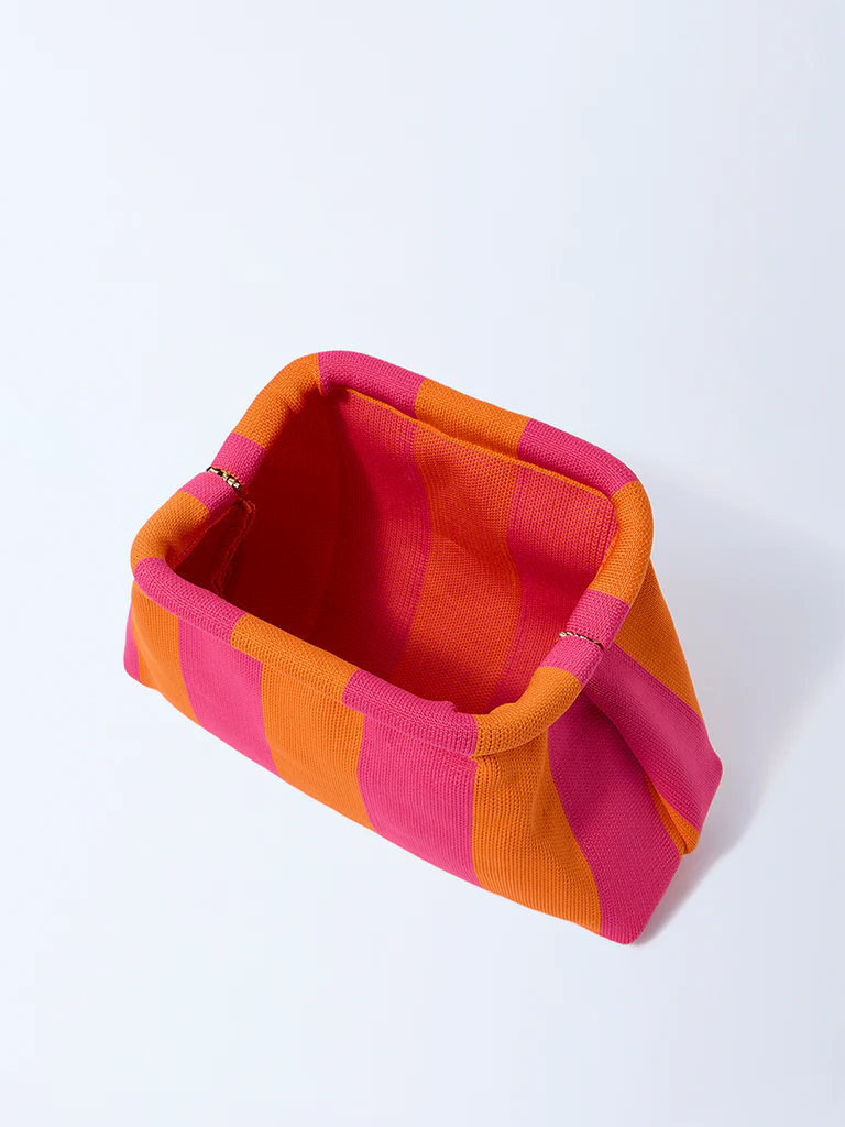 Studiowest Multicolour Striped Pouch - Image 4