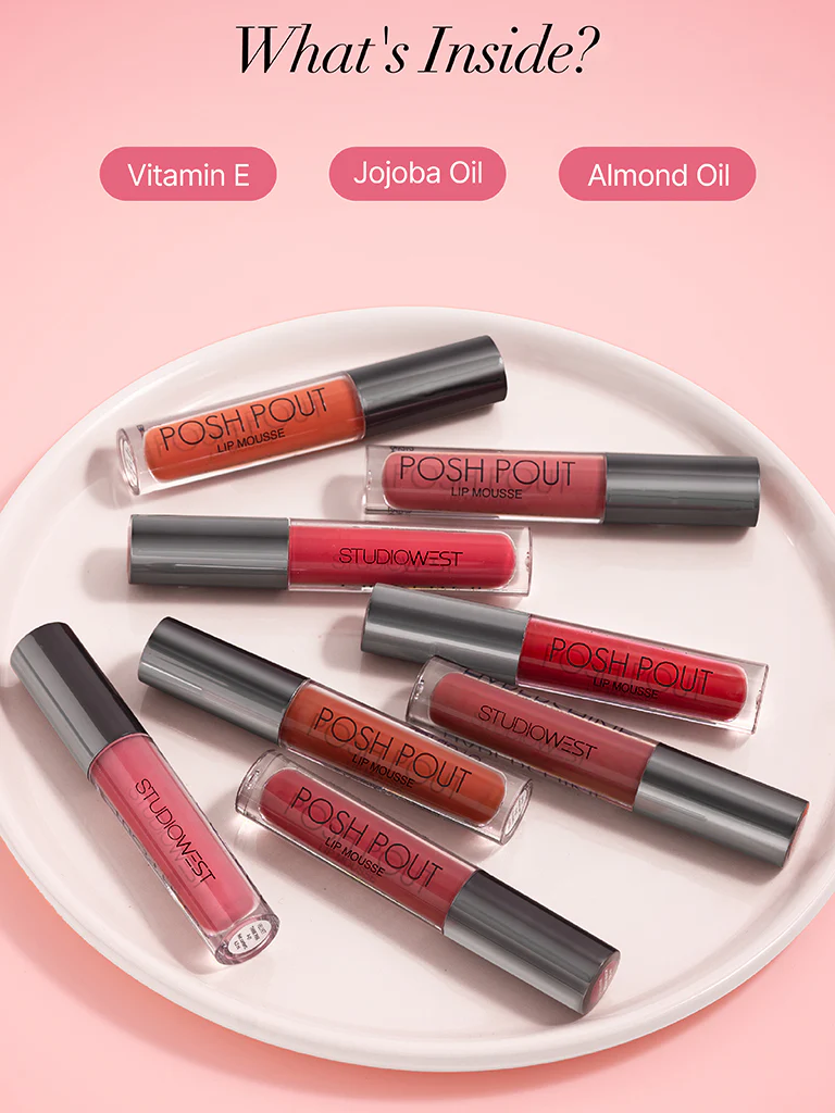 Studiowest Posh Pout Think Pink P-01 Lip Mousse - 4.2 ml - Image 5