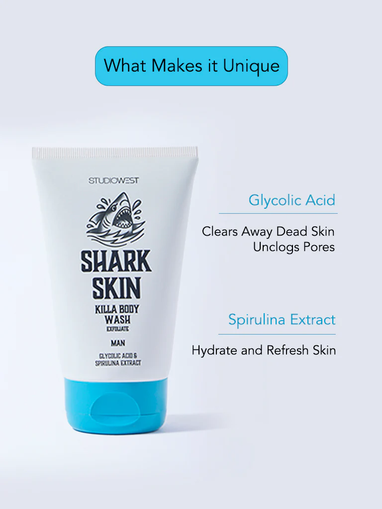 Studiowest Shark Skin Killa Exfoliate Body Wash - 100 ml - Image 4