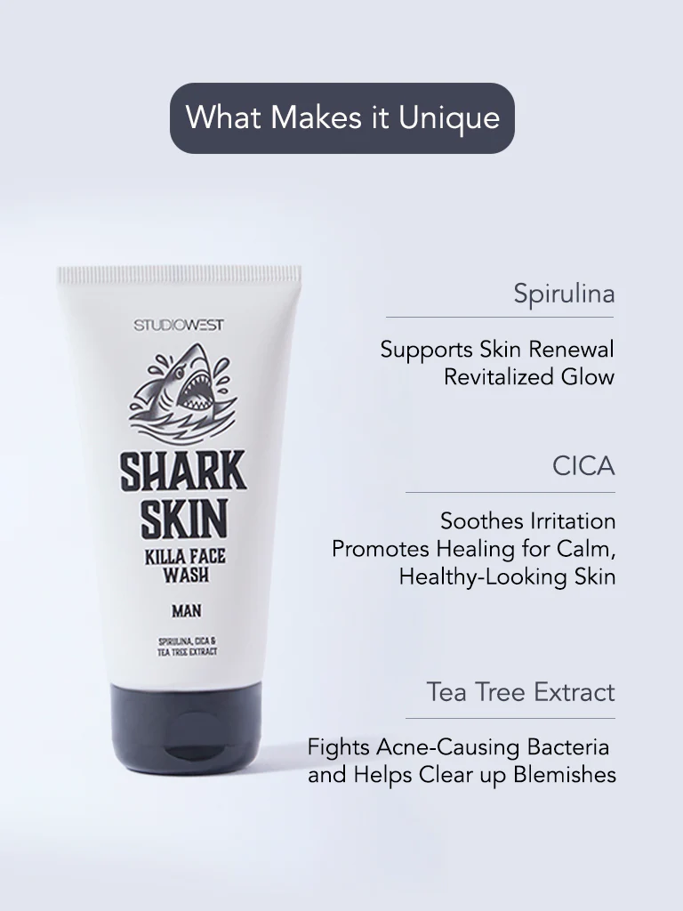 Studiowest Shark Skin Killa Face Wash - 50 gm - Image 4