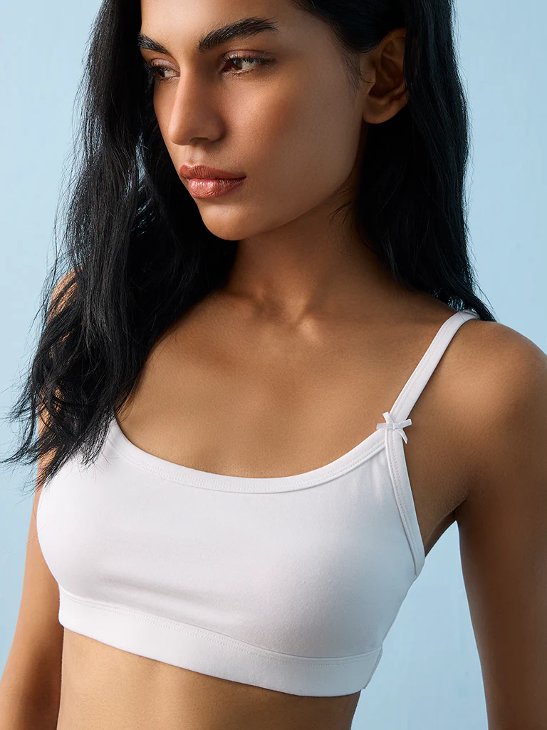 Superstar Black and White Cotton-Blend Crop Top Bra - Pack of 2 - Image 3