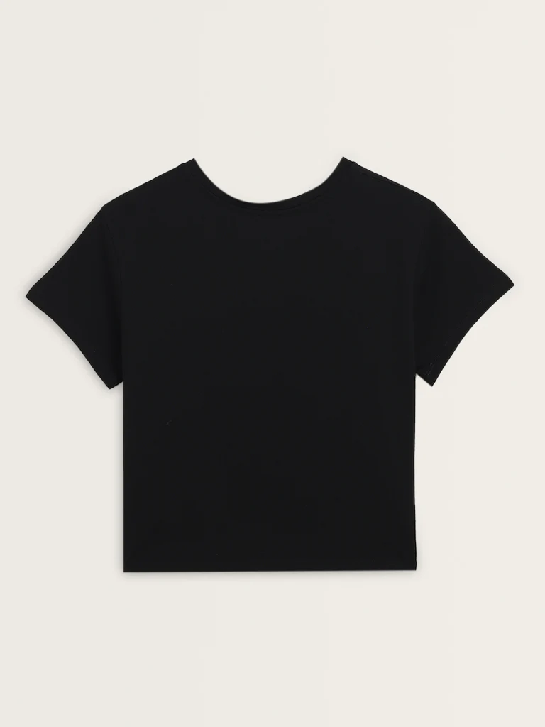 Superstar Black Graphic Printed Cotton T-Shirt - Image 6