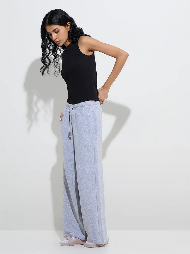 Superstar Black Ribbed-Textured Cotton-Blend Tank Top - Image 3