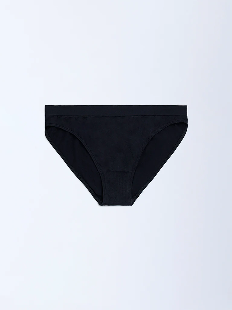 Superstar Black Seam-Free Bikini Briefs - Pack of 2 - Image 5