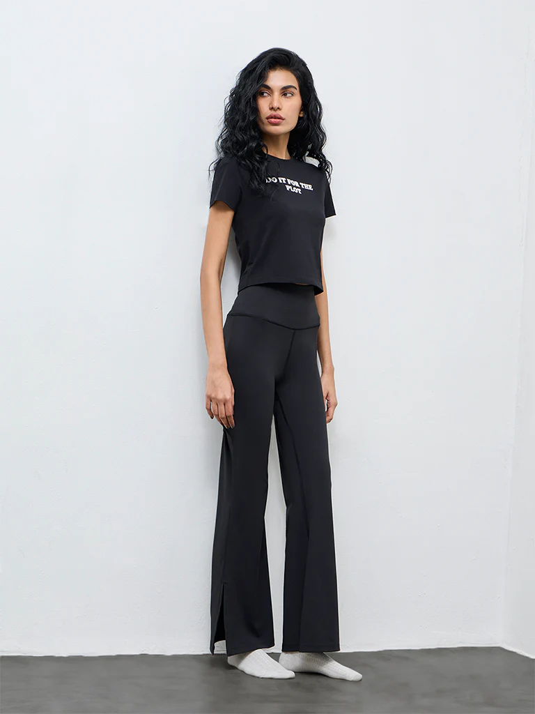 Superstar Black Text Printed Cotton-Blend T-Shirt - Image 2