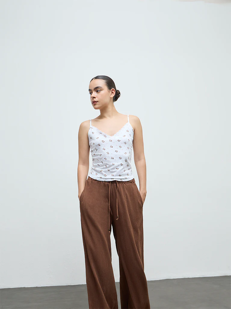 Superstar Brown Cotton-Blend Camisoles - Pack of 2