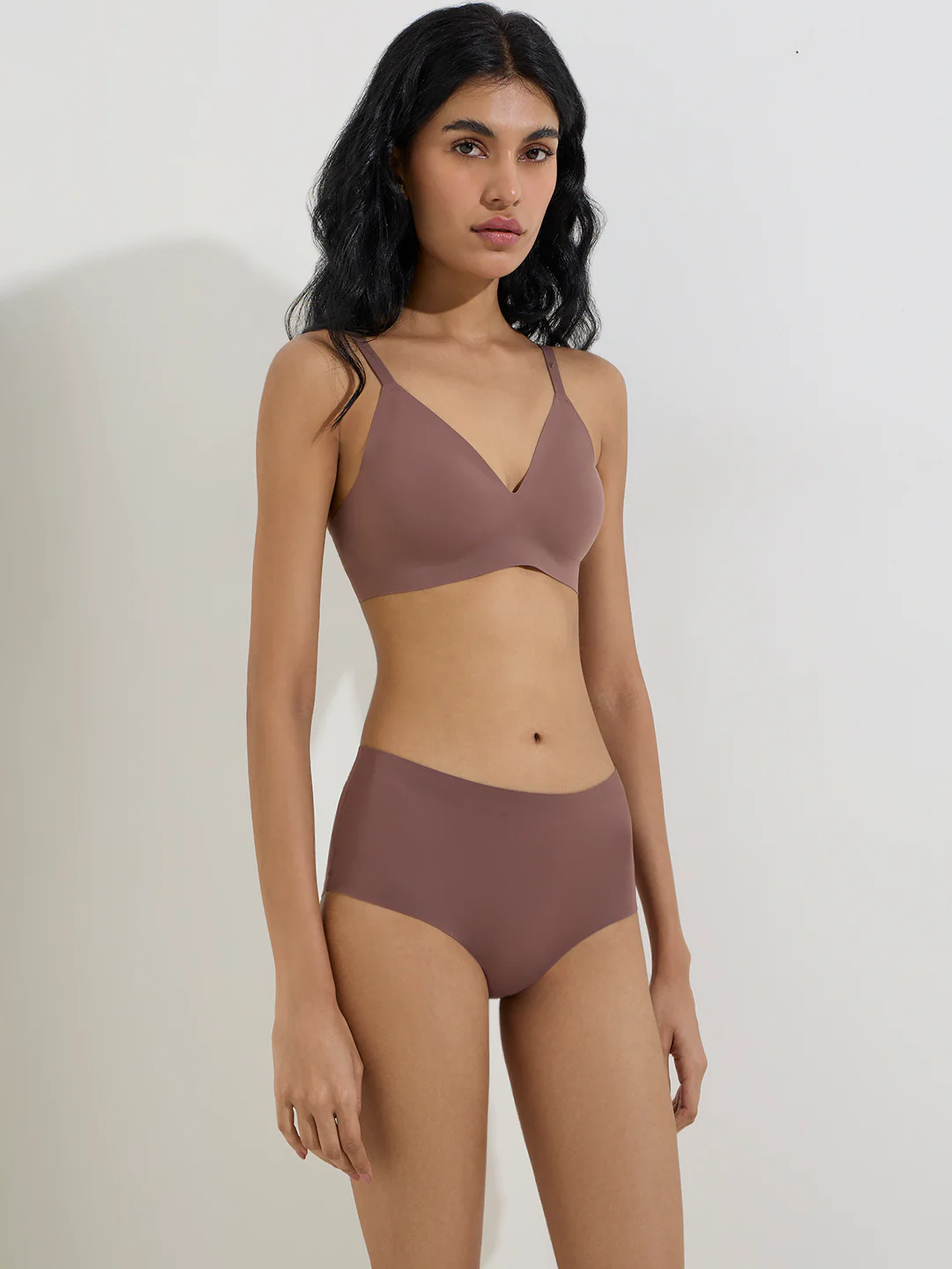 Superstar Brown Invisible Triangle Lightly Padded Bra