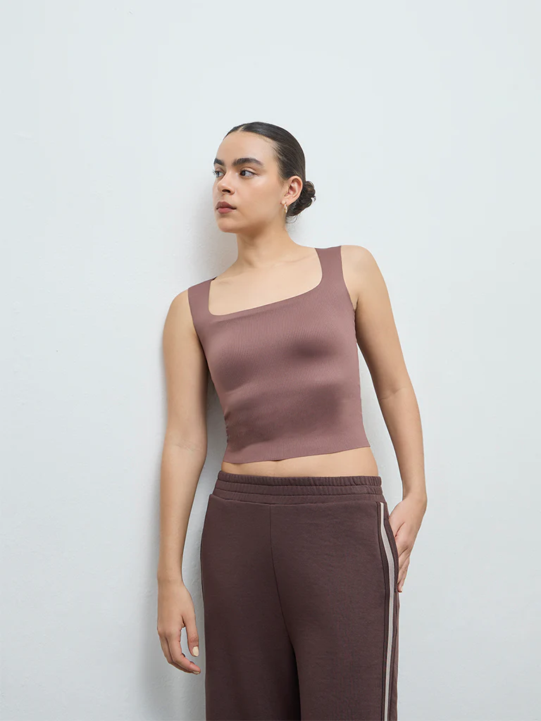 Superstar Brown Solid Hidden Camisole