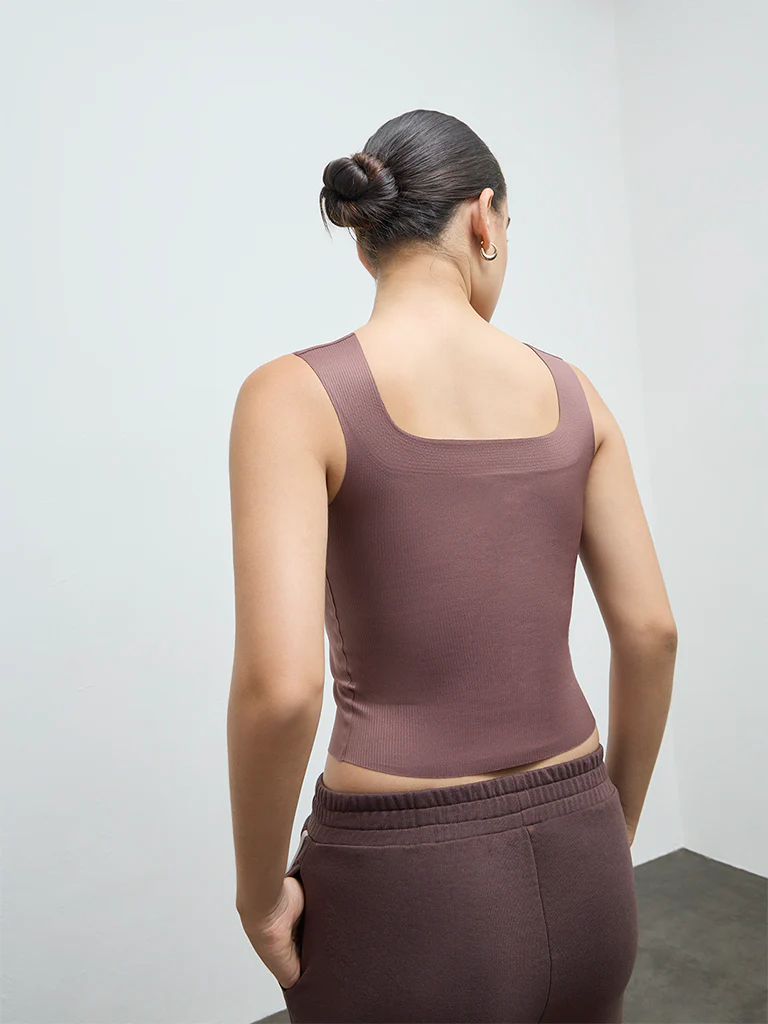Superstar Brown Solid Hidden Camisole - Image 4