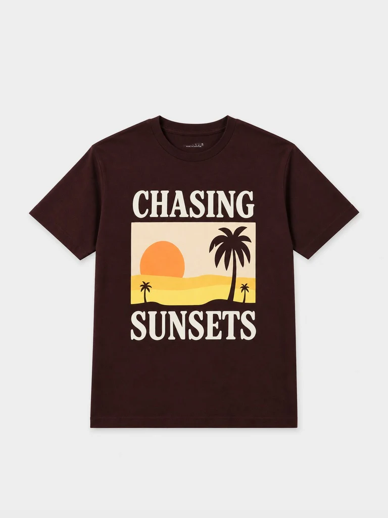 Superstar Dark Brown Graphic Printed Cotton T-Shirt Dress - Image 5