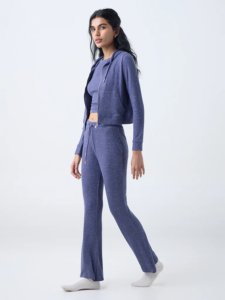 Superstar Dusty Blue Ribbed-Textured Jacket - Image 2