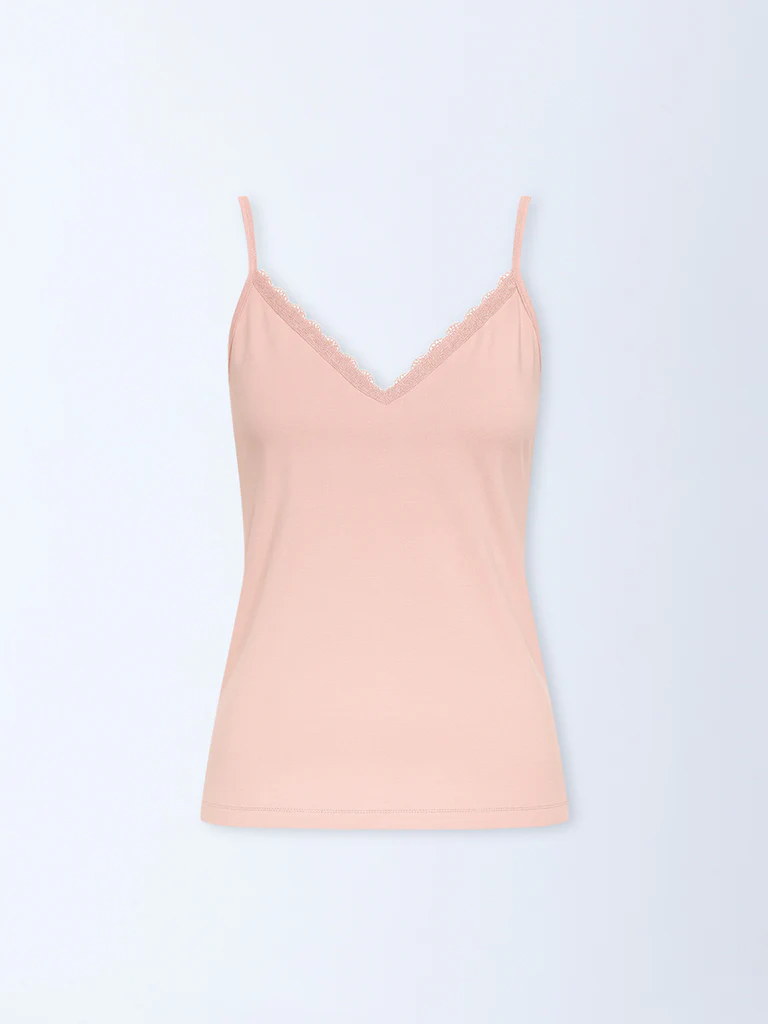 Superstar Dusty Pink Cotton-Blend Camisoles - Pack of 2 - Image 6