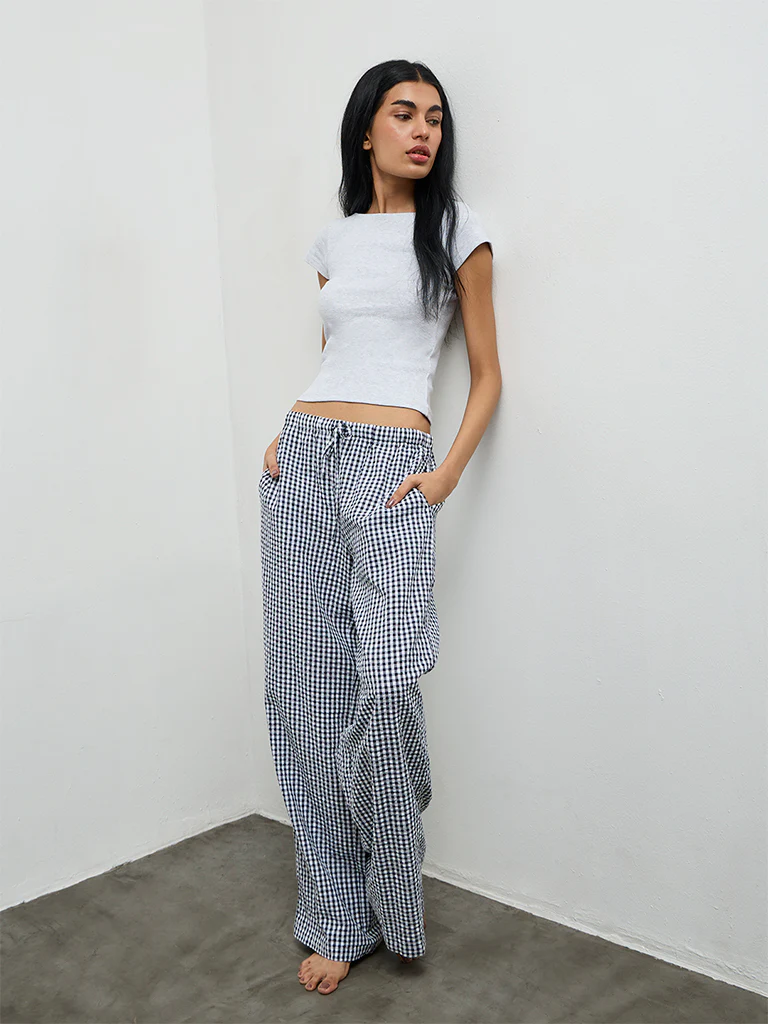 Superstar Grey Ribbed Cotton-Blend Top - Image 2