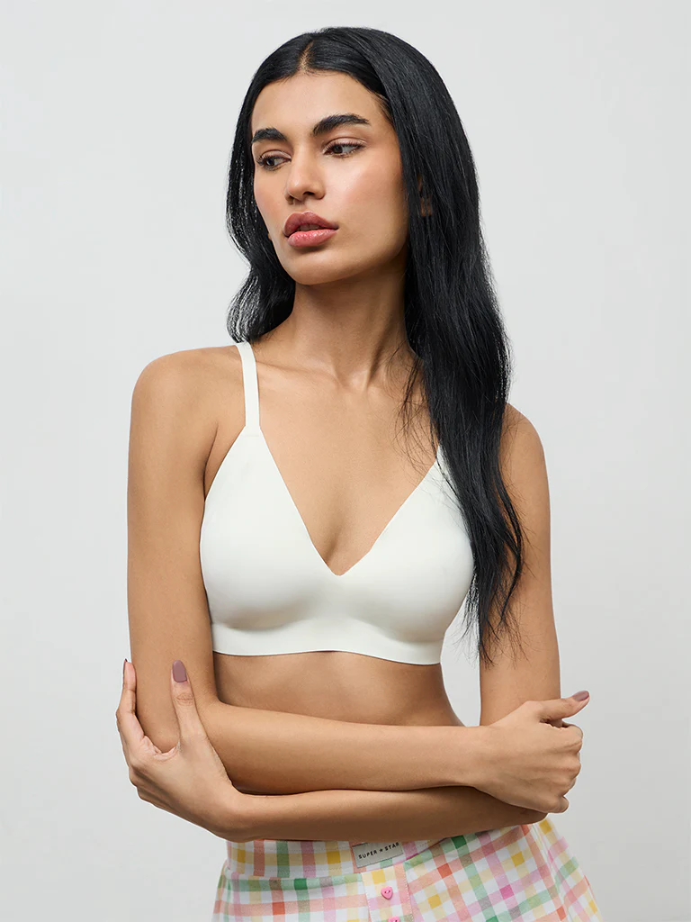 Superstar Off-White Invisible Padded Triangle Bra - Image 2