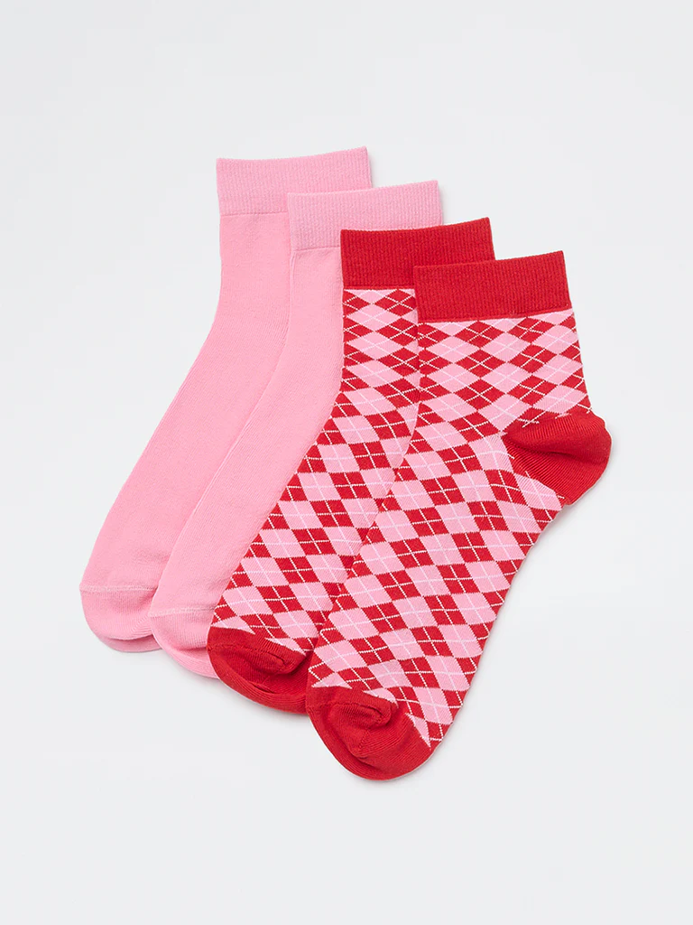 Superstar Pink Cotton-Blend Socks - Pack of 2 - Image 2