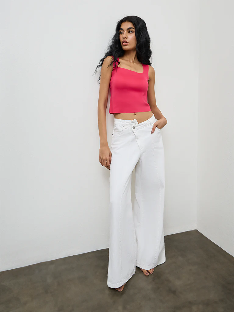 Superstar Pink Ribbed Padded Top - Image 2